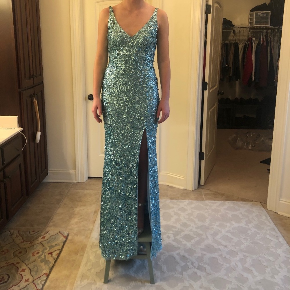 Sherri Hill 53450 Light Blue Dress Size 2